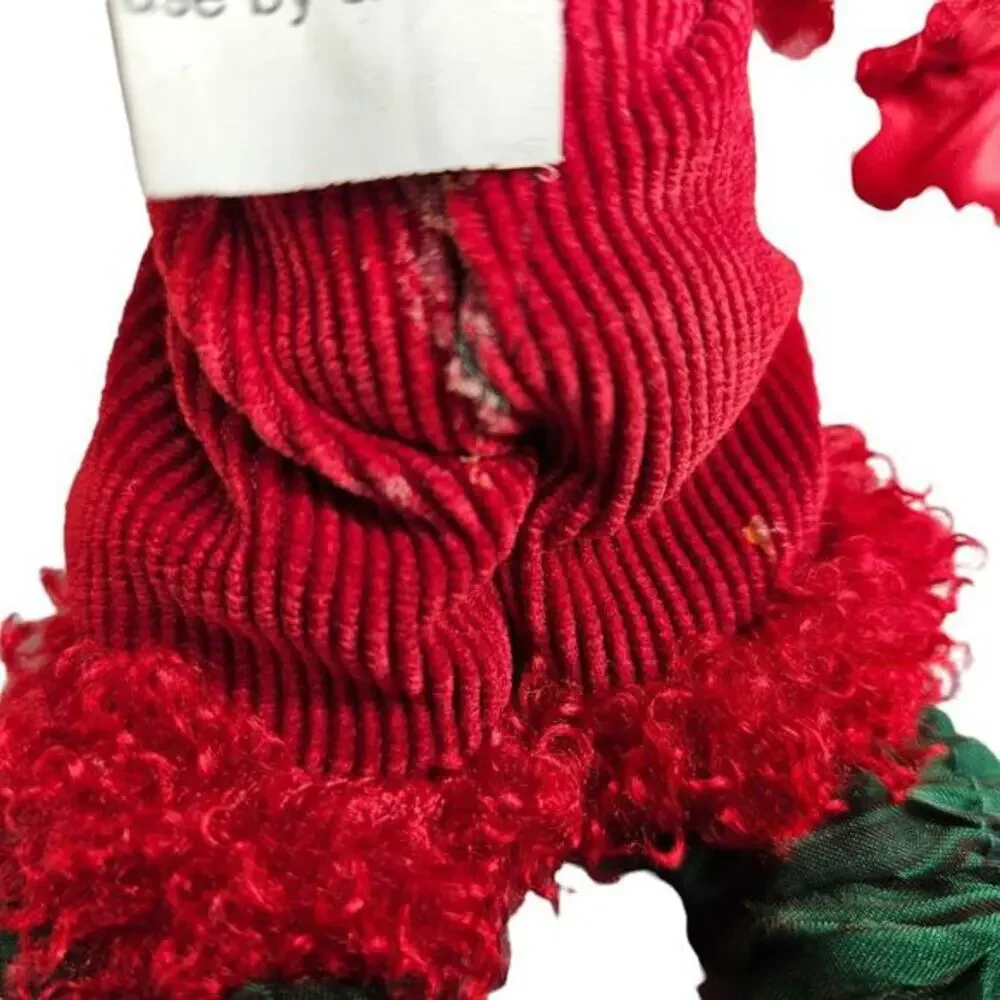 Christmas Decor Elf Fairy Doll‎ Pixie Detailed Sequins Beads Holiday Red READ